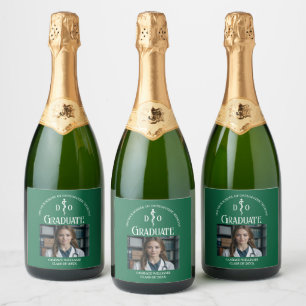 Groene Osteopathische Medische School Graduation P Sparkling Wijnetiket