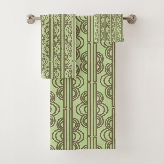 Groene ovale kettingen bad handdoek (Insitu)