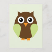 Groene Owl Briefkaart (Voorkant)