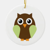 Groene Owl Keramisch Ornament (Voorkant)