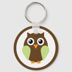 Groene Owl Sleutelhanger