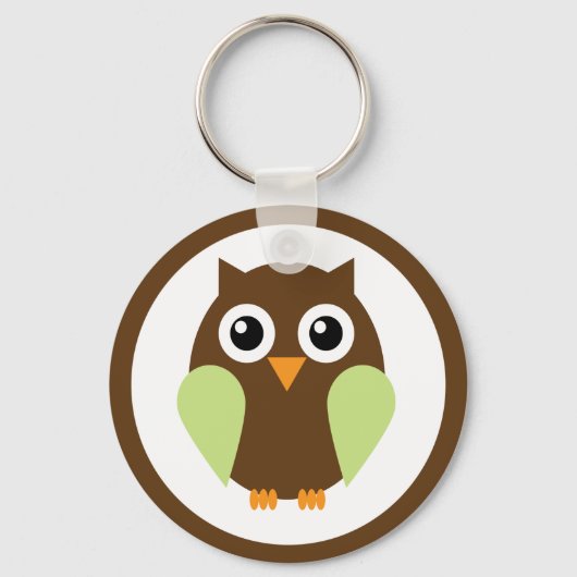 Groene Owl Sleutelhanger (Voorkant)
