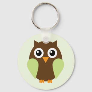 Groene Owl Sleutelhanger