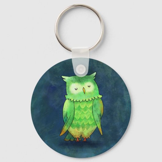 Groene Owl Sleutelhanger (Voorkant)