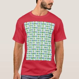 Groene Paarse Aloha Hawaiian Tropical Turtle Graph T-shirt