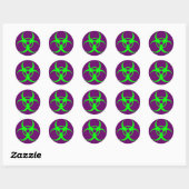 Groene Paarse Biohazzard Sticker (Vel)