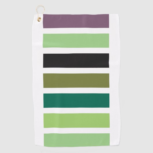 Groene Paarse Black Hues Golfhanddoek (Voorkant)