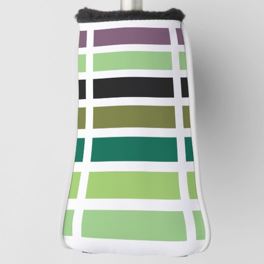 Groene Paarse Black Hues Golfheadcover (Draai 90)