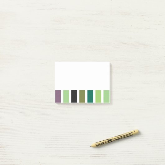Groene Paarse Black Hues Post-it® Notes (Op bureau)