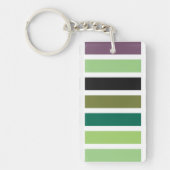 Groene Paarse Black Hues Sleutelhanger (Voorkant)