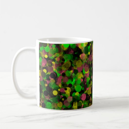 Groene Paarse Dot 11oz Mok (Links)