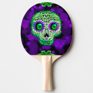 Groene & Paarse Fantasievolle Glowende Suiker Sche Tafeltennisbatje