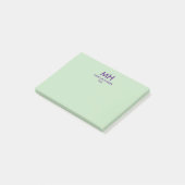 Groene Paarse minimale schone Initialen Post-it® Notes (Schuin)