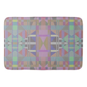 Groene Paarse roze geometrische bath Mat