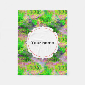 Groene paarse textuur fleece deken