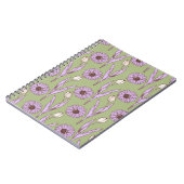 Groene Paarse Wildflower Boho Modern Floral Design Notitieboek (Linkerzijde)