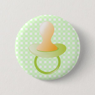 Groene Pacifier Ronde Button 5,7 Cm