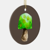 Groene paddenstoel waterverf schattige schimmels keramisch ornament (Rechts)