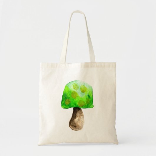 Groene paddenstoel waterverf schattige schimmels tote bag (Voorkant)