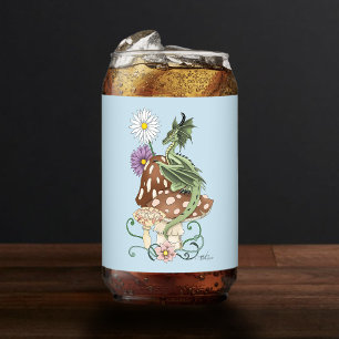 Groene Paddestoel Dragon Fantasy Bloemen Blikvorm Glas