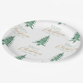 Groene Pagode Kerstboom Patroon Papier Bord (Gekanteld)