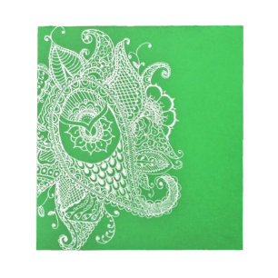 Groene paisley notitieblok
