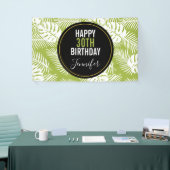 Groene palm laat regenwoud Patroondag Spandoek (Beurs)