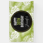 Groene palm laat regenwoud Patroondag Spandoek (Verticaal)