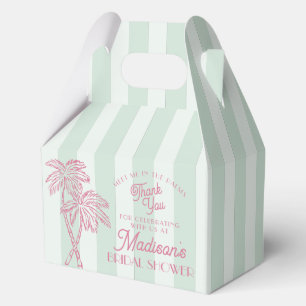 Groene Palm Lente Pastel Strand Bruidsdiner Bedankdoosjes