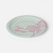 Groene Palm Lente Pastel Strand Feest Artikelen Papieren Bordje (Gekanteld)