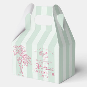Groene Palm Lente Pastel Strand Meisjesuitje Party Bedankdoosjes