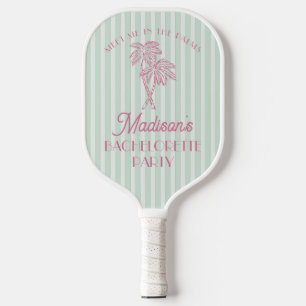 Groene Palm Lente Pastel Strand Meisjesuitje Party Pickleball Paddle