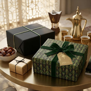 Groene Palm Luxe Art Deco Elegant Cadeaupapier