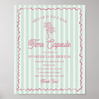 Groene Palm Springs Pastel Beach Time Capsule