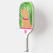 Groene Palm Tree Island Hond Pickleball Paddle (Links)