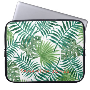 Groene palm Tropische Leaves trendy Laptop Sleeve