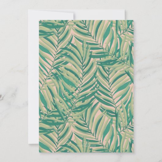 Groene Palmbladeren Esthetiek Kaart (Achterkant)
