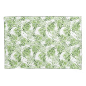Groene palmbladeren kussensloop (Voorkant-Links)