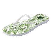 Groene palmbladeren | Monogram Teenslippers (Schuin)