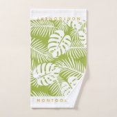 Groene palmbladeren Oerwoud gepersonaliseerd Bad Handdoek (Handdoek)