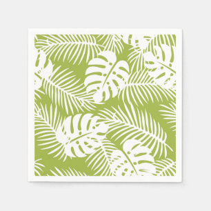 Groene Palmbladeren Regenwoud Patroon Servet