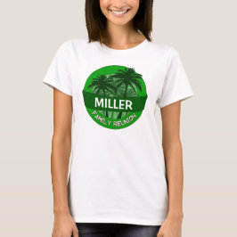Groene palmboom aanpasbaar familie reünie shirt