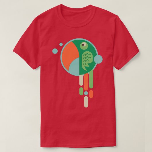 groene papegaai 3 t-shirt (Design voorkant)