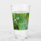 Groene papegaai - Glass Glas (Achterkant)