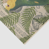 Groene papegaai in tropische vintage stijl tissuepapier (Detail)