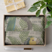 Groene papegaai in tropische vintage stijl tissuepapier (Geschenk)