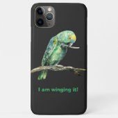 Groene papegaai, iPhone case (Achterkant)