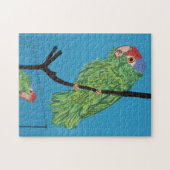groene papegaai legpuzzel (Horizontaal)