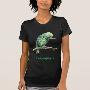 Groene papegaai t-shirt