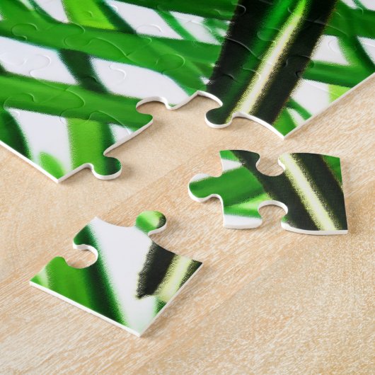 Groene papegaaien in een Oerwoud-instelling Legpuzzel (Zijkant)